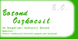 botond oszkocsil business card
